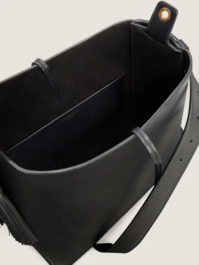Givenchy Day Medium Tasseled Leather Shoulder Bag In Black