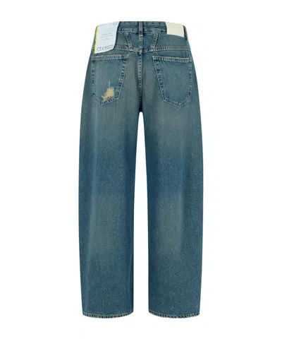 Closed Jazzie Rigid Mid-rise Barrel-leg Jeans In Blue