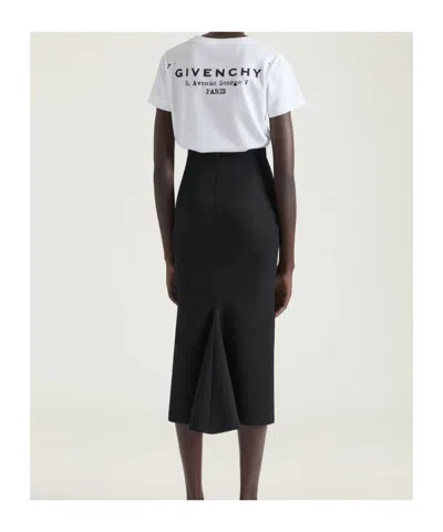 Givenchy Mid-length Kick Back Skirt In Cady