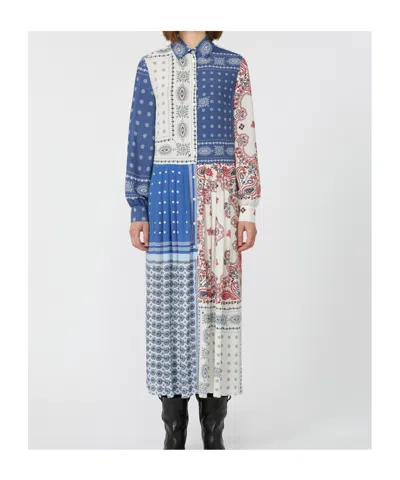 Weekend Max Mara Printed Viscose Shirt Dress In Blue