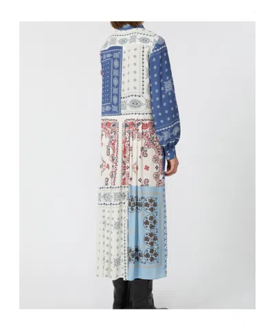 Weekend Max Mara Printed Viscose Shirt Dress In Blue