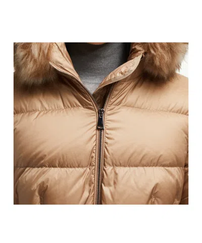 Moncler Doudoune Longue À Capuche Bordée De Shearling Boedic