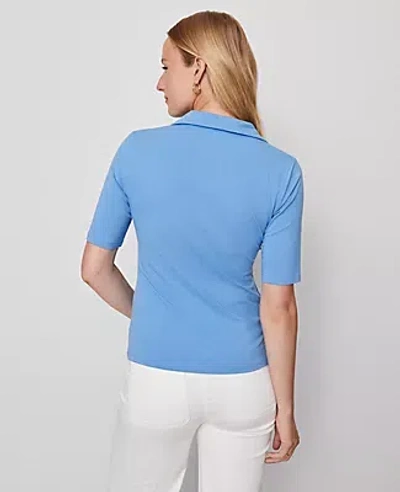 Ann Taylor Weekend Collection Split Neck Polo Top