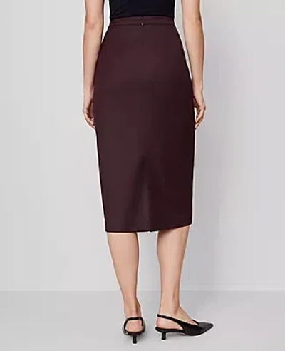 Ann Taylor Twill Column Midi Skirt