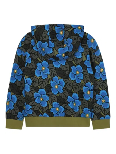 Kenzo Floral-print Hoodie In Multi