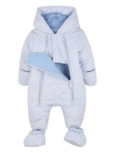 Kenzo Padded Zip-up Snowsuit In Blue