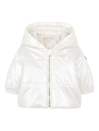 Michael Kors Padded Hooded Jacket In White