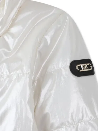 Michael Kors Padded Hooded Jacket In White