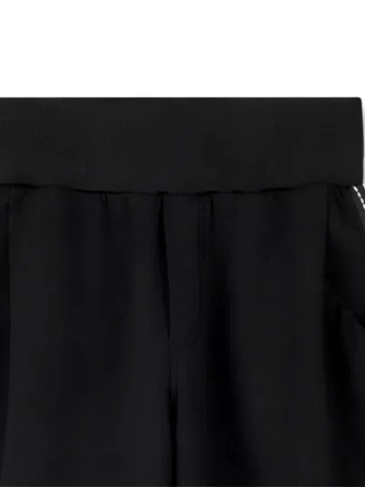 Karl Lagerfeld Stripe-detailed Trousers In Black