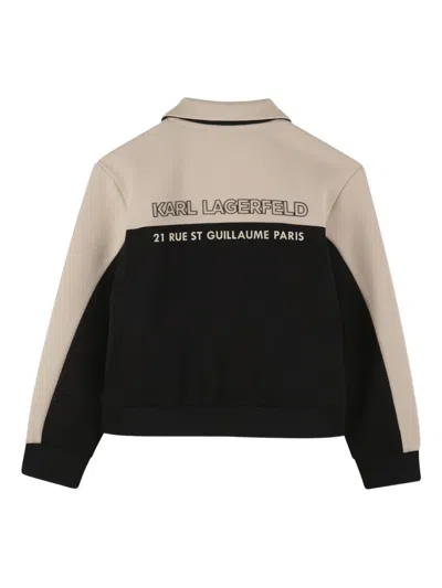 Karl Lagerfeld Colourblock Zip-up Sweatshirt In Multi