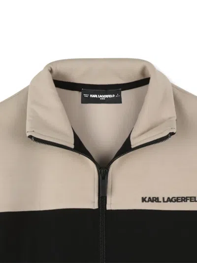 Karl Lagerfeld Colourblock Zip-up Sweatshirt In Multi