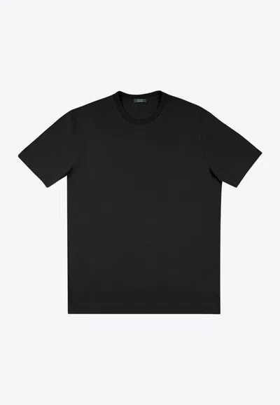 Slowear Basic Crewneck T-shirt In Black