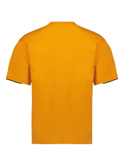 K-way Pocket-detail Cotton T-shirt In Orange