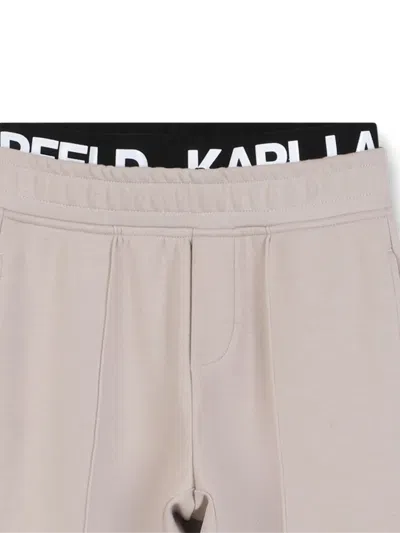Karl Lagerfeld Elasticated Waistband Joggers In Neutral