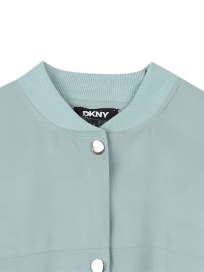 Dkny Pleated-back Bomber Jacket In Blue