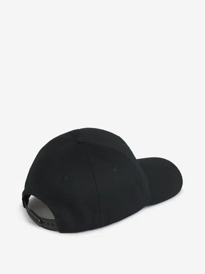 Palm Angels Black Baseball Cap With White Logo Print