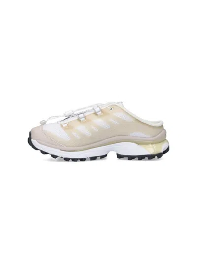 Mm6 Maison Margiela X Salomon White And Beige Sneakers