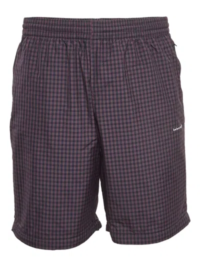 Pre-owned Balenciaga Check-print Shorts In Blue