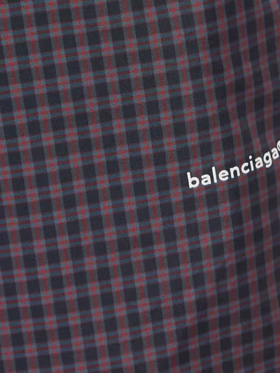 Pre-owned Balenciaga Check-print Shorts In Blue