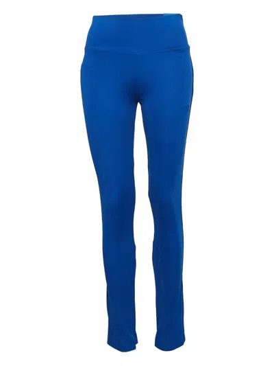 Pre-owned Adidas Originals Logo-embroidered Leggings In Blue