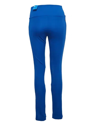 Pre-owned Adidas Originals Logo-embroidered Leggings In Blue