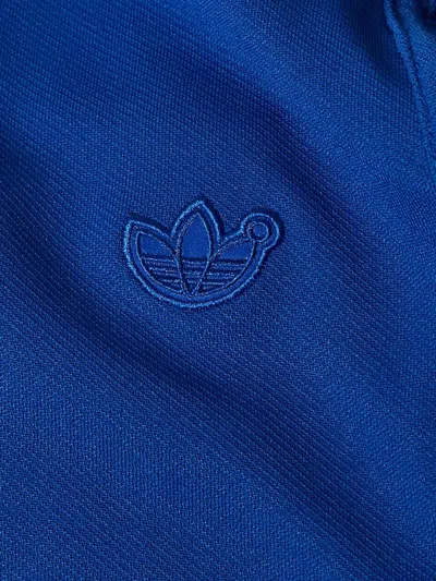 Pre-owned Adidas Originals Logo-embroidered Leggings In Blue
