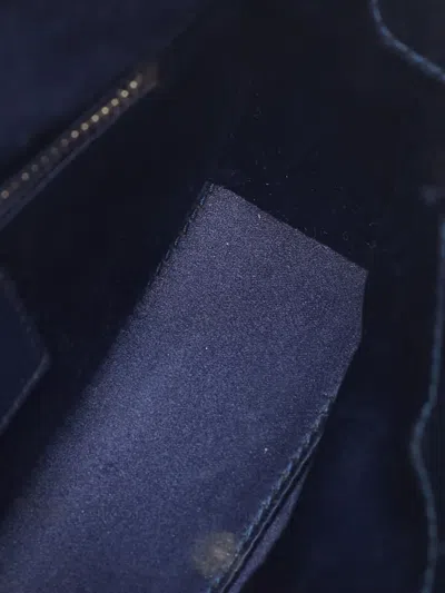Pre-owned Dior Mini Lady  Tote Bag In Blue