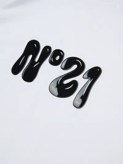 N°21 Logo-patch T-shirt In White