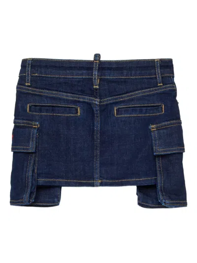 Dsquared2 Icon Mini Skirt In Blue