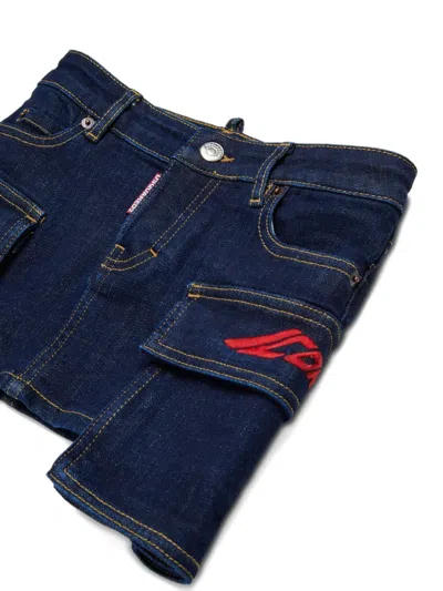 Dsquared2 Icon Mini Skirt In Blue