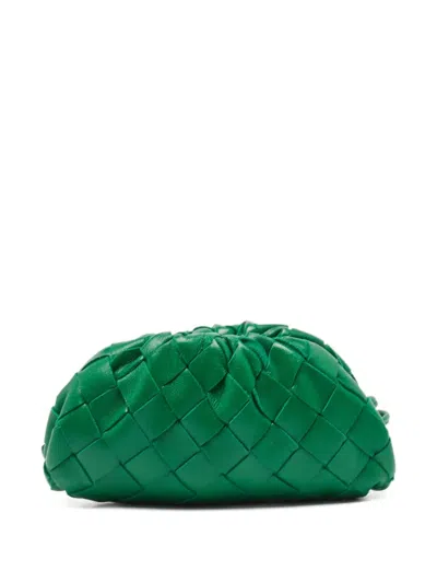 Pre-owned Bottega Veneta Extra Mini Pouch Clutch Bag In Green