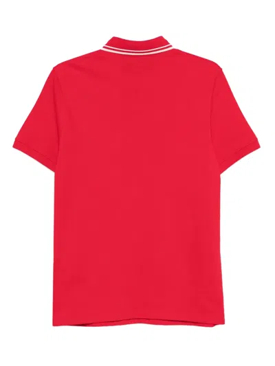 Valentino Vlogo Signature Cotton Polo Shirt In Red