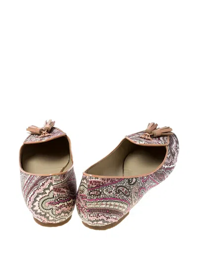 Pre-owned Etro Paisley-print Tassel Flats In Multi