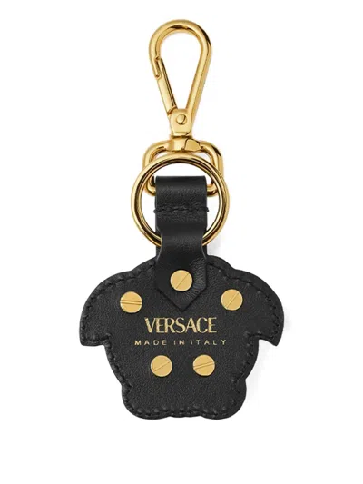 Versace Medusa Head-motif Key Holder In Black