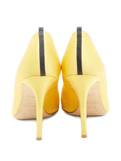 Pre-owned Sjp By Sarah Jessica Parker Crystal-embellishment Satin Pumps