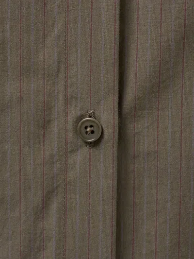 Amomento Pinstripe-pattern Shirt In Brown