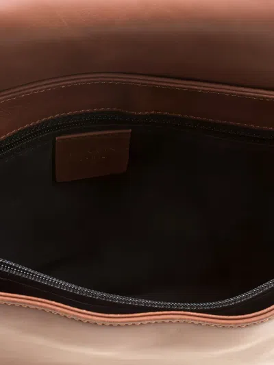 Pre-owned Lanvin Leather Shoulder Bag In Brown