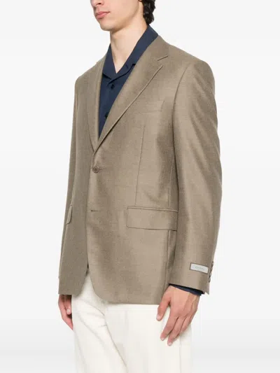 Canali Two-button Wool Blazer In Neutral