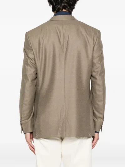 Canali Two-button Wool Blazer In Neutral