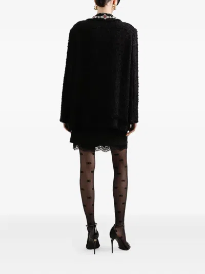 Dolce & Gabbana Crystal-embellished Jacket In Black