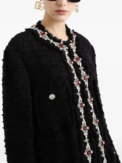 Dolce & Gabbana Crystal-embellished Jacket In Black