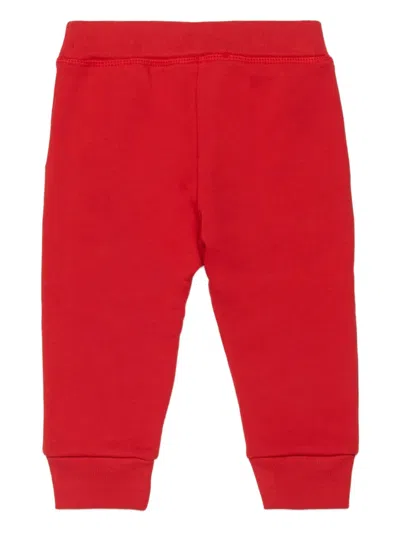 Dsquared2 Cotton Track Pants In Red