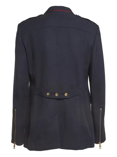 Pre-owned Burberry Epaulettes Cotton Blazer In Blue