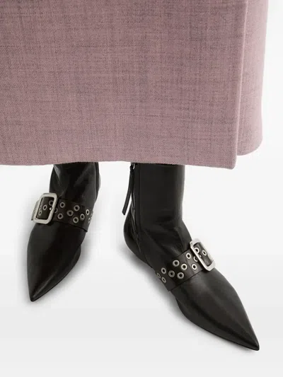 Jil Sander Leather Ankle Boots