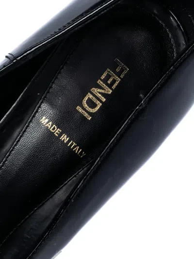 Pre-owned Fendi 2023 100mm Zucchino Pumps In Black