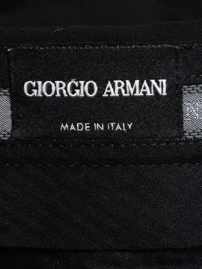 Pre-owned Giorgio Armani Pressed-crease Trousers In Black