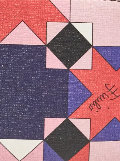 Pre-owned Pucci Geometric-print Wallet In Pink