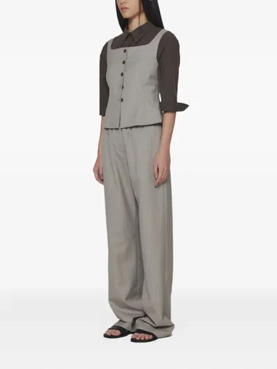 Amomento Elastic-waistband Trousers In Neutral