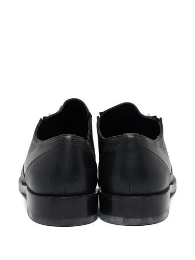 Pre-owned Balenciaga Leather Studded Oxfords Shoes In Black