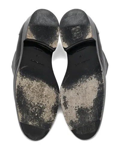 Pre-owned Balenciaga Leather Studded Oxfords Shoes In Black